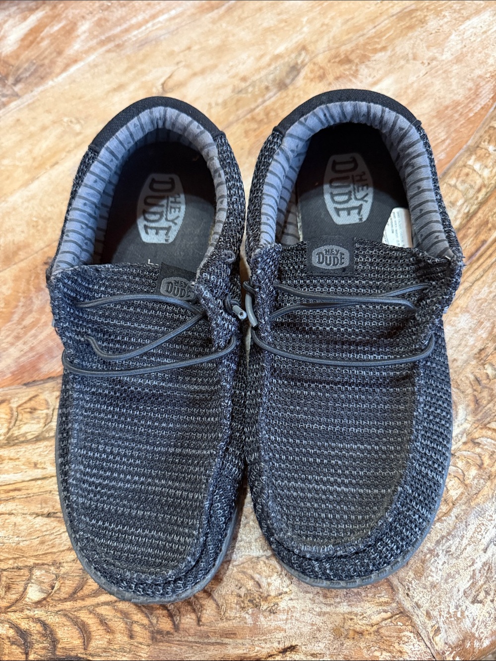 Hey Dude Knit Slip-On Loafers - Charcoal Black
